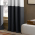 Curtainworks Kendall Color Block Grommet Curtain Panel, 95 inch, White / Dark Grey