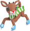 Hallmark Keepsake Christmas Ornament 2020, Rudolph the Red-Nosed Reindeer Slippery Skating, Light-Up