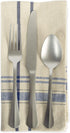 DII Kitchen Essentials Everyday French Stripe Tabletop Collection, Napkin Set, 20x20, Taupe/Nautical Blue, 6 Piece