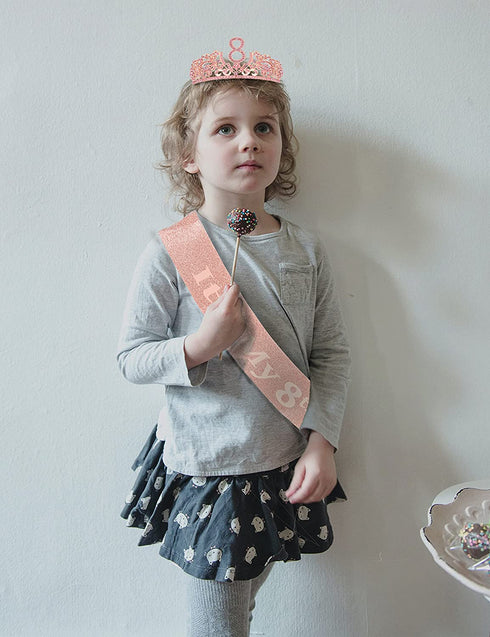 8th Birthday,8th Birthday Decorations for Girls,8 Birthday Crown,8th Birthday Sash,8 Tiara,8th Birthday Crown for Girls,8 Year Old Tiara,8th Birthday Tiara for Girls,Birthday Girl for 8 Year Old