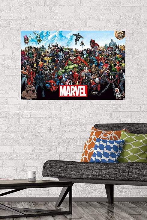 Trends International Marvel-the Lineup 15 Premium Wall Poster, 22.375" x 34"