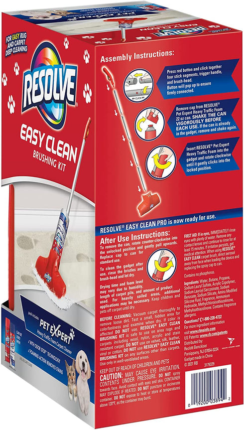 Resolve Pet Expert Easy Clean Carpet Cleaner Gadget Foam Spray Refill, 2 Piece Set