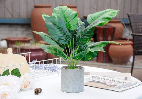 WUKOKU 2pcs Fake Plants Small Artificial Potted Plants Office Plants for Home Farmhouse Bathroom Bedroom Kitchen Desk Decor