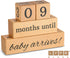 Solid Maple Wood Wedding Countdown, Baby Arrival & Anniversary Blocks - Engagement Gifts for Couples - Bridal Shower Gifts - Wedding Gifts for The Couple - Anniversary for Couples - Bride Gifts