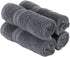 Qute Home 4-Piece Washcloths, Bosporus Collection 100% Turkish Cotton Premium Quality Towels for Bathroom, Quick Dry Soft and Absorbent Turkish Towel, Set Includes 4 Wash Cloths (Grey)