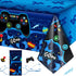 Video Game Table Cover Blue Video Game Birthday Decoration Game Theme Plastic Table Cloth Party Supplies for Boys Girls Kids Player Geek Party Decorations, 54 x 108 Inches (1 Piece)