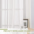 NICETOWN White Sheer Curtains for Sliding Glass Door, Grommet Top Elegant Flax Linen Semi Sheer Privacy Window Treatment for French Door/Bedroom/Living Room, W100 x L84, 1 Panel