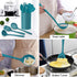LIANYU 12-Piece Silicone Kitchen Cooking Utensils Set with Holder, Kitchen Tools Include Slotted Spatula Spoon Turner Ladle Tong Whisk, Dishwasher Safe, Dark Blue