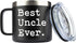 Uncle Gifts | Best Uncle Ever | 14 Ounce Stainless Steel Travel Tumbler/Mug With Sliding Lid for Coffee and All Drinks | Unique Mug For | Funny Gift From Niece Nephew Sister (14 Ounce) by JENVIO
