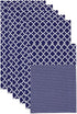 DII Fridge Liner Collection Non-Adhesive, Cut to Fit, 12x24, Navy Lattice, 6 Piece
