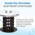 TubShroom Tub Drain Hair Catcher, Black Chrome Drain Protector and Hair Catcher for Bathroom Drains, Fits 1.5? 1.75? Bathtub and Shower Drains
