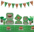 Football Party Supplies Football Touchdown Game Day Accessory for Superbowl and Including Birthday Banner, Plates, Cups, Napkins, Tableware, Tablecloth, Banner, Serves 20