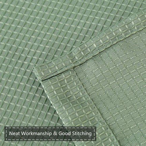 Sage Green Shower Curtain, Waffle Weave Polyester Fabric Shower Curtains for Bathroom Washable, Sage Green, 72x72 Inch