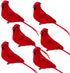 ANECO 6 Packs Artificial Cardinal Red Bird 5.5 Inch Christmas Clip-on Cardinal Christmas Tree Wreath Ornament Decorations