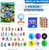 Birthday Party Decorations, 85 Pcs Party Supplies - Backdrop, Banner, Balloon, Cupcake Toppers, Stickers for Anime Themed Party