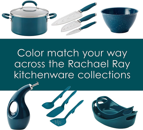 Rachael Ray Tools & Gadgets 2-Piece Nylon Turner Set, Marine Blue