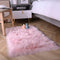 Fulie Ultra Soft Rug Faux Sheepskin Fur Area Rug, Pink Fluffy Shag Rug for Girls Bedroom Bedside Floor Carpets, Fuzzy Plush Rugs for Sofa Living Room Indoor Home Decor, 2x3 Feet