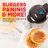 Dash Mini Maker Portable Grill Machine + Panini Press for Gourmet Burgers, Sandwiches, Chicken + Other On the Go Breakfast, Lunch, or Snacks with Recipe Guide - Black