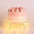 NWK 12inch Lighted Clear Cake Stand Plate Holder with String Lights Fit for 6inch, 8 inch, 10 inch, 12 inch Cakes for Wedding Birthday Thanksgiving Christmas New Year Party