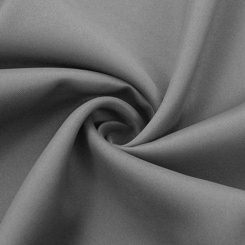 DWCN Blackout Curtains Thermal Insulated Energy Saving Bedroom and Kitchen Curtains Window Treatments, W 38 x L 45 Inch, Set of 2 Grey Rod Pocket Drapes