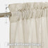 RYB HOME Living Room Sheer Curtains - Solid Linen Semi Sheer Panels Window Decorating Drapes, Rod Pocket Privacy Sheer for Kids Bedroom Playroom Cabin, Warm Beige, W 52 x L 72 inches, Set of 2