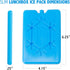 Kona Ice Packs for Lunch Bags - No Ice Required - Reusable Long Lasting (-5C) Small Thin Freezer Packs - Freezes in 25 Minutes (4)