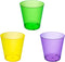 Party Essentials Hard Plastic Shot Glasses, 2-Ounce, Mardi Gras Mix, Box of 60