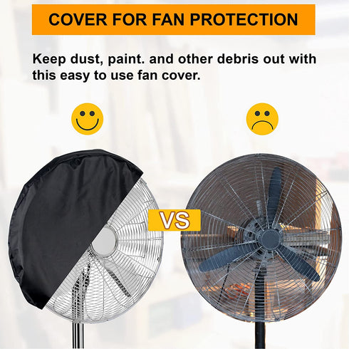 Outdoor Fan Cover ZIIVITA Waterproof &Dustproof Industrial Fan Cover for Stand Pedestal Fan/Wall Mount Fan - Outdoor/Patios Use in Heavy Duty Material (Fit 24-28" Fan)