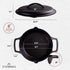 Cast Iron Skillet with Cast Iron Lid - 8"-Inch Dual Handle Frying Pan + Pan Scraper + Silicone Handle Holder Covers - Pre-Seasoned Oven Safe Cookware - Indoor/Outdoor, Grill, Stovetop, Induction Safe