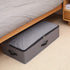 AMJ 29.5" 15" 6.7", Rigid Under Bed Garment Storage Bins, Folding & Washable, Soft Zip Lid, Black Gray