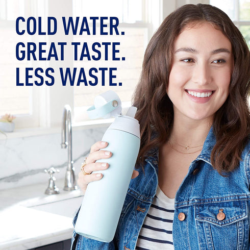 Brita Stainless Steel Water Filter Bottle, 20 Ounce, Glacier, 1 Count