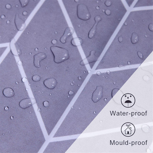 VAMIX Shower Curtain,Sea Shells Seahorse Starfish Pattern Blue Ocean,Polyester Fabric Waterproof Bath Curtains Hooks Included - 72 x 72 inches