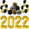 Giant Gold 2022 Balloons Numbers - Large 40 Inch, Graduation Balloons 2022 Foil with Pompoms | Black and Gold Graduation Decorations | Graduation Party Decorations 2022 | Class of 2022 Decorations