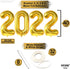Giant Gold 2022 Balloons Numbers - Large 40 Inch, Graduation Balloons 2022 Foil with Pompoms | Black and Gold Graduation Decorations | Graduation Party Decorations 2022 | Class of 2022 Decorations