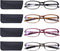 DOOViC 4 Pack Computer Reading Glasses Blue Light Blocking Anti Eyestrain Flexible Lightweight Readers for Women Men 2.0 Strength