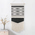 KHOYIME Macrame Woven Wall Hanging Grey Wall Decor Boho Chic Home Decor Handmade Wall Art Aztec Room Decoration for Apartment Dorm Room Backdrop