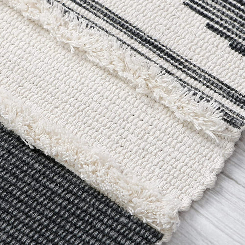 KHOYIME Macrame Woven Wall Hanging Grey Wall Decor Boho Chic Home Decor Handmade Wall Art Aztec Room Decoration for Apartment Dorm Room Backdrop