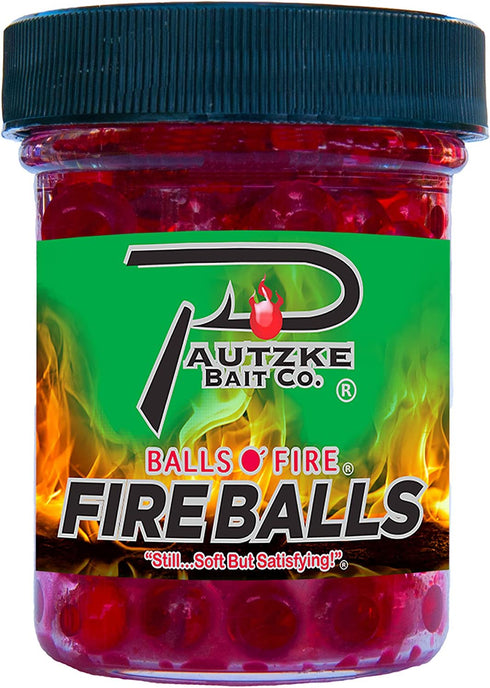 PAUTZKE'S Fishing Bait Fire Balls, Red, 1.65 oz