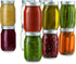 Glass Regular Mouth Mason Jars, (12 Pack) Glass Jars with Silver Metal Airtight 1 Piece Lids for Meal Prep, Food Storage, Canning, Drinking, Overnight Oats, Jelly, Dry Food, Salads, Yogurt (16 Ounce)