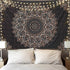 Black Golden Mandala Tapestry Wall Hanging Psychedelic Wall Tapestry Aesthetic Indian Hippie Wall Decor Bohemian Wall Art Boho Home Decoration for Bedroom,Living Room,Dorm