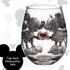 Silver Buffalo Disney Mickey and Minnie Classic Heart Glitter Stemless Glass, 20-Ounce