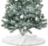 TOBEHIGHER Christmas Tree Skirt - Perfect for Christmas Decorations Indoor Outdoor, 36 Inches Large Snowy White Faux Fur Double Layers Tree Skirt, Soft Thick with Silver Snowy Pattern