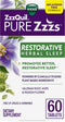 ZzzQuil Pure Zzzs Restorative Herbal Sleep, Tablets, Free of Drugs and Hormones, Melatonin-Free Formula, Valerian Root, Hops, Passion Flower, Sleep Aids for Adults, 60 Count