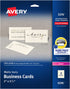 Avery Business Cards for Laser Printers 5376, Ivory, Uncoated, Pack of 250