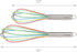Cooking Light 2 Piece Silicone Whisk Set Multicolor Kitchen Tools, 11" and 9" Balloon