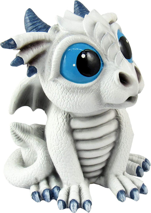 World of Wonders - Dreamland Dragons Series - Crystal - Collectible Crystal The White Ice Dragon Figurine with Official Birth Certificate | Fantasy Home Decor Accent, White