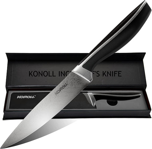 KONOLL Utility knife 5-Inch Paring knife Kitchen Fruit Knife High Carbon Steel Cutting Knife