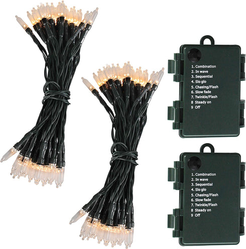 Joiedomi 15.8 Ft Christmas String Lights with 50 LED Lights Battery Operated(2 Pack), Christmas Tree Lights for Xmas Outdoor Decorations
