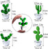 H&D HYALINE & DORA 4pcs Handmade Glass Blown Cactus Cute Crystal Art Cactus Figurines Collectibles Desk Tabletop Simulation Plants Decorations
