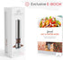 Electric Pepper Grinder or Salt Grinder - Battery Operated Stainless Steel Pepper Mill with Light - One Handed Operation - Adjustable Ceramic Grinder